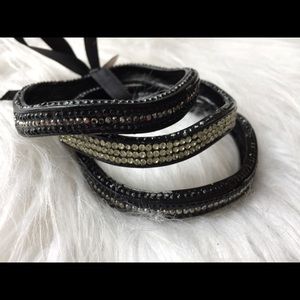 Asymmetrical bracelets set of 3